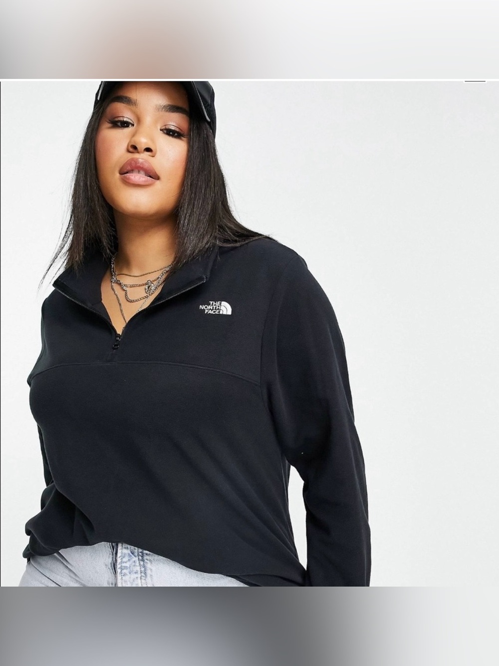 The North Face Women's TKA Glacier 1/4 Zip Fleece Pullover TNF Black Size M